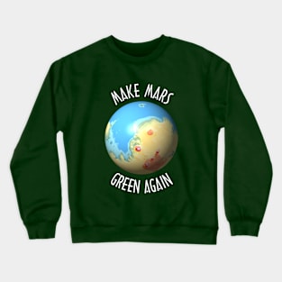 Science Black Blue Red Mars Terraforming Graphic Crewneck Sweatshirt
